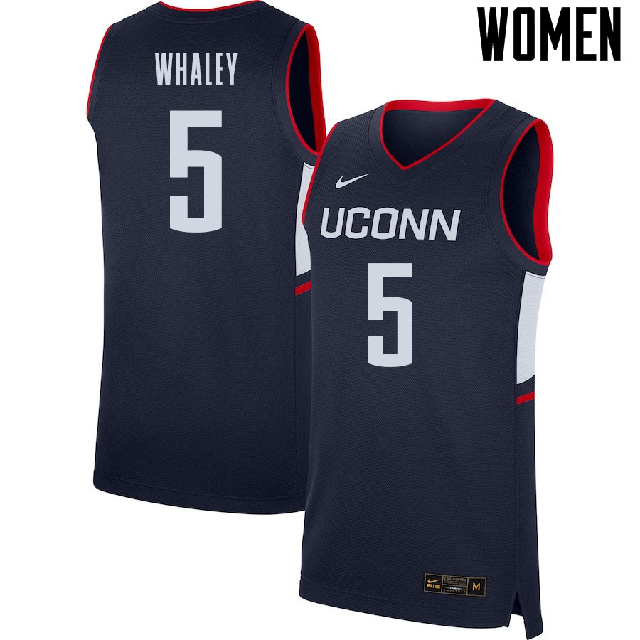 2021 Women #5 Isaiah Whaley Uconn Huskies College Basketball Jerseys Sale-Navy
